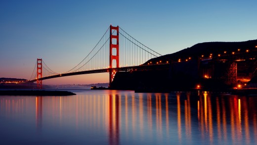 Golden Gate Bridge Blue Hour Wallpaper