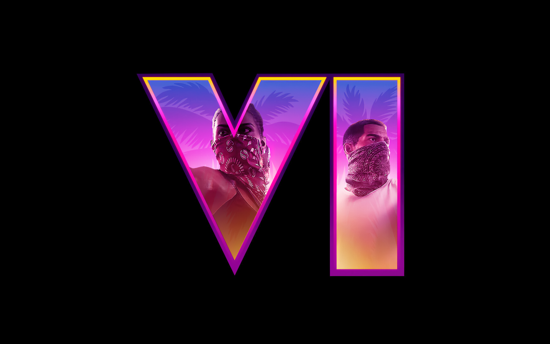 GTA 6 Neon Character Art Wallpaper – free HD wallpaper