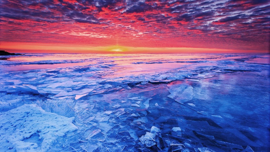 ice-sunset-wallpaper-frozen-ocean-1920×1080
