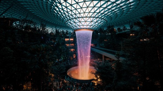 Jewel Rain Vortex Architecture Wallpaper