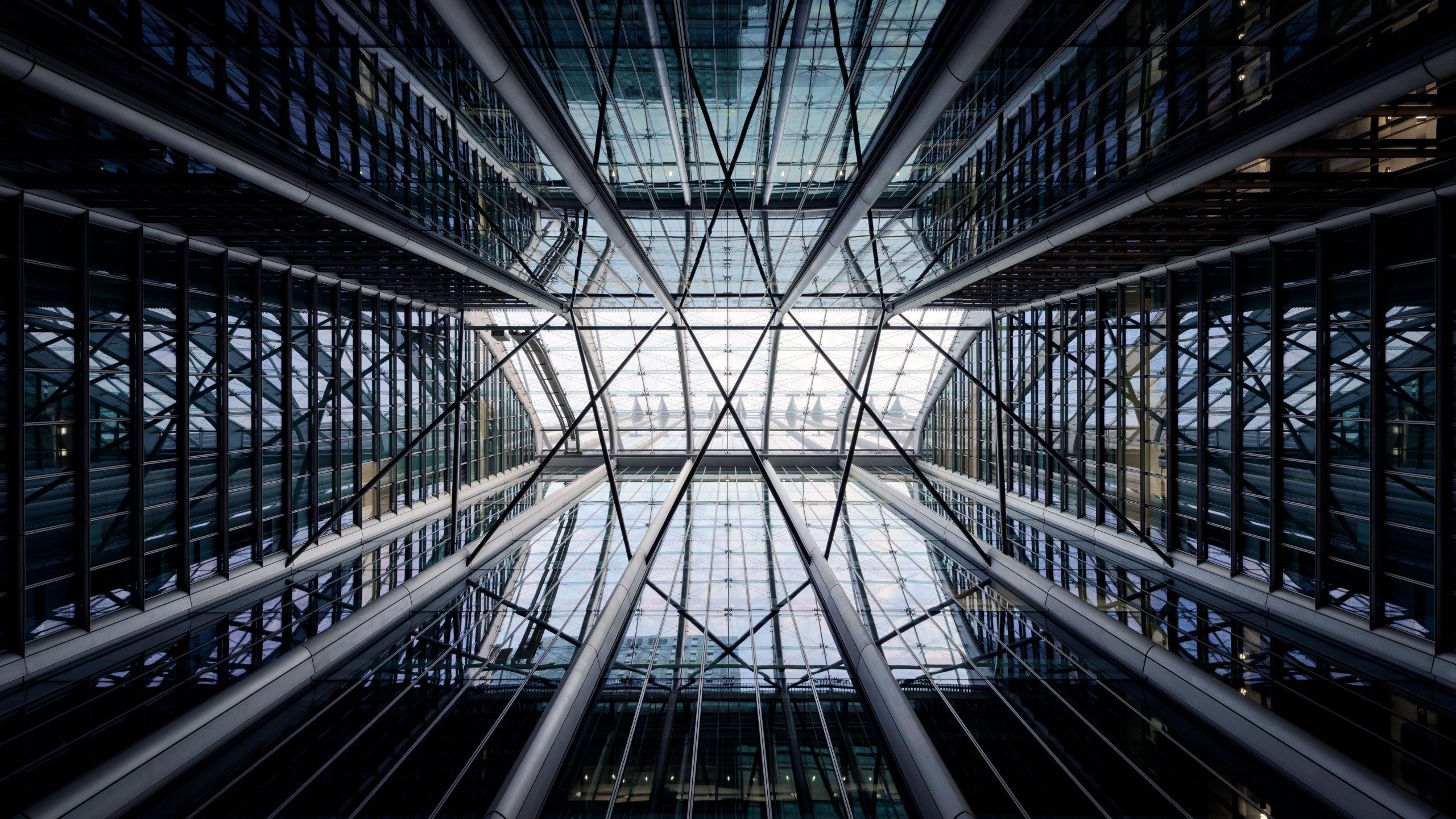 Modern Glass Architecture 5K Wallpaper – free HD wallpaper