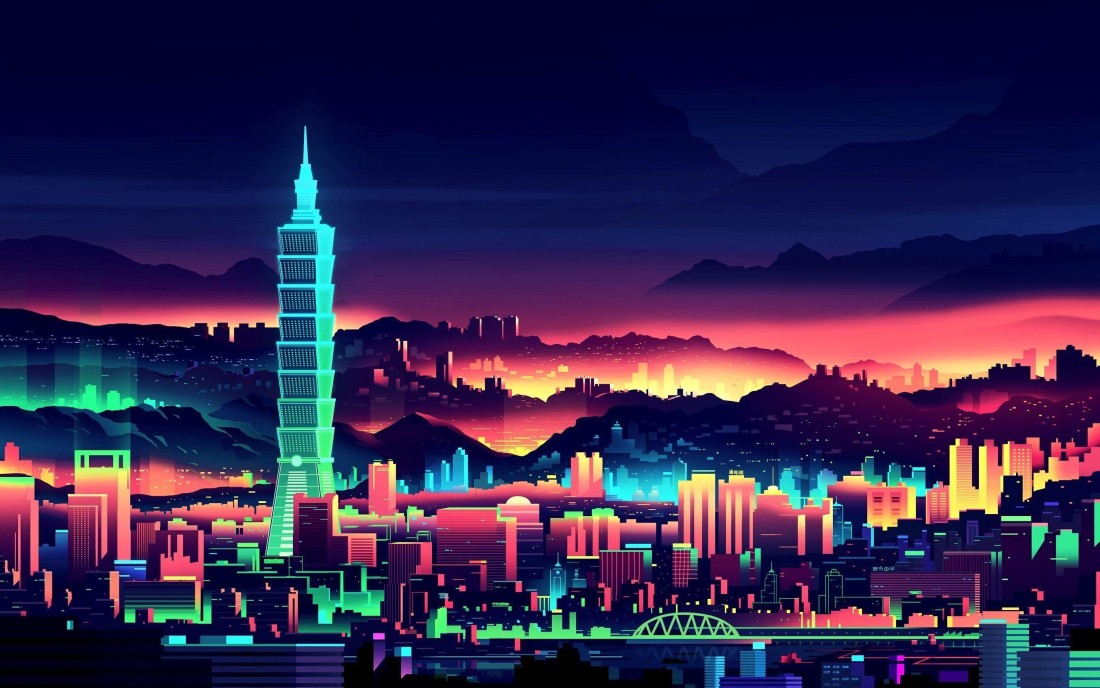 neon-taipei-101-skyline-wallpaper-2880×1800