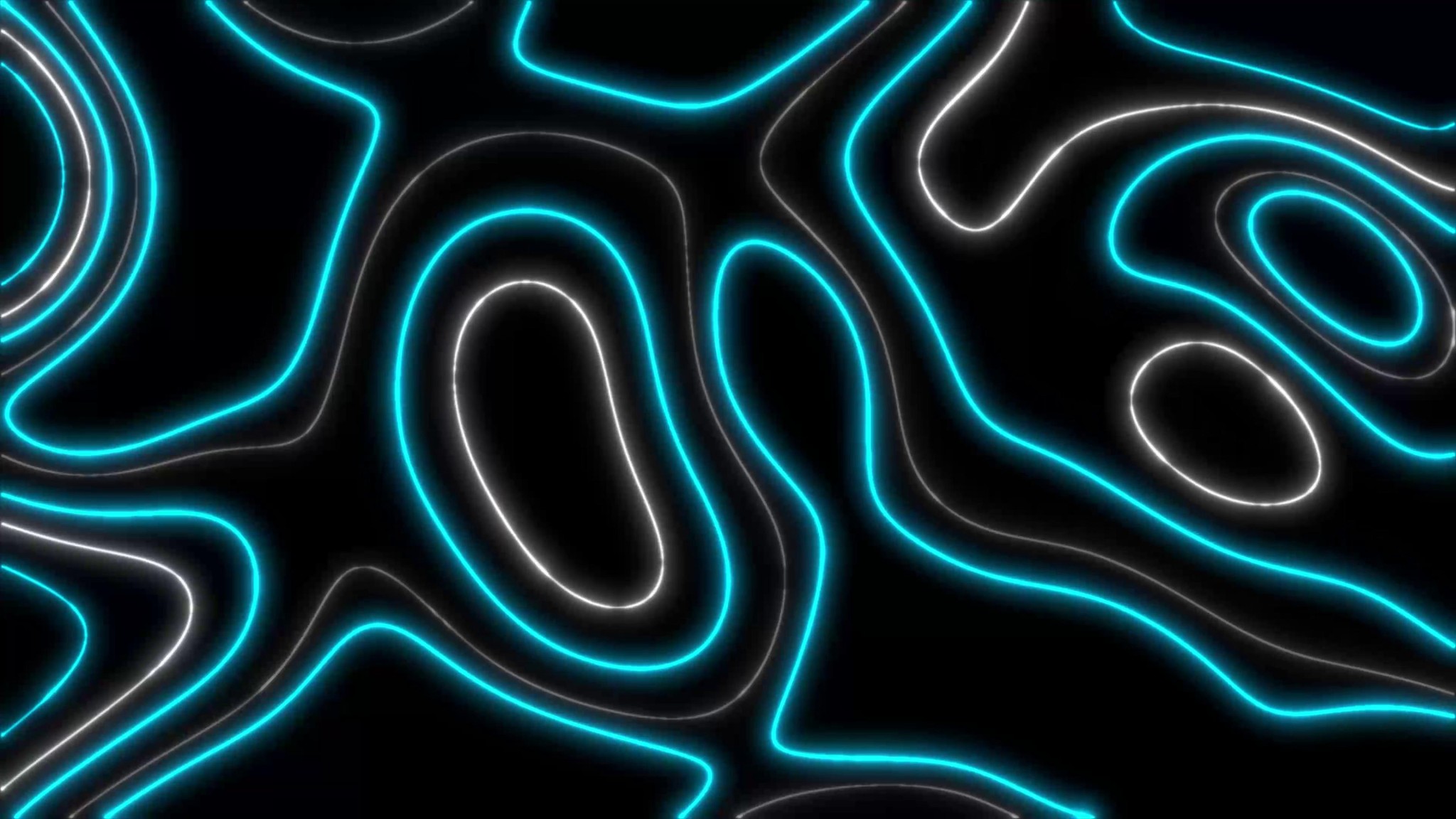 Neon Topographic Lines 4K Wallpaper