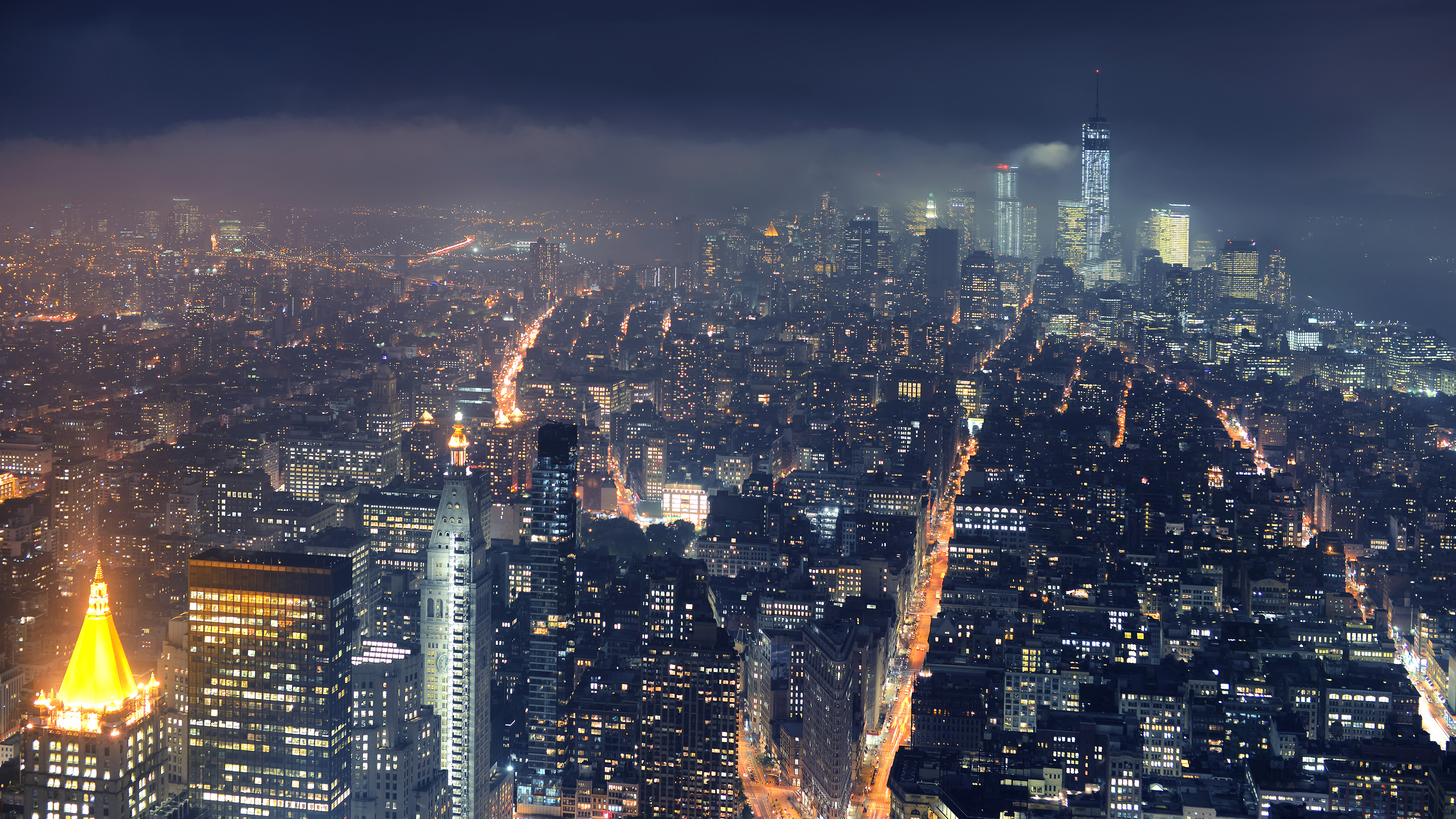 New York City Night 4K Wallpaper – free HD wallpaper