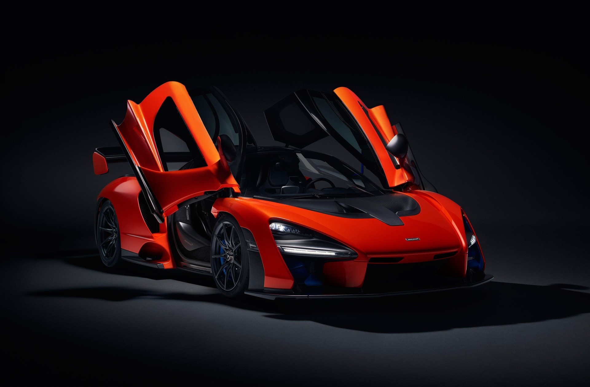 Orange McLaren Senna Studio 5K Wallpaper – free HD wallpaper