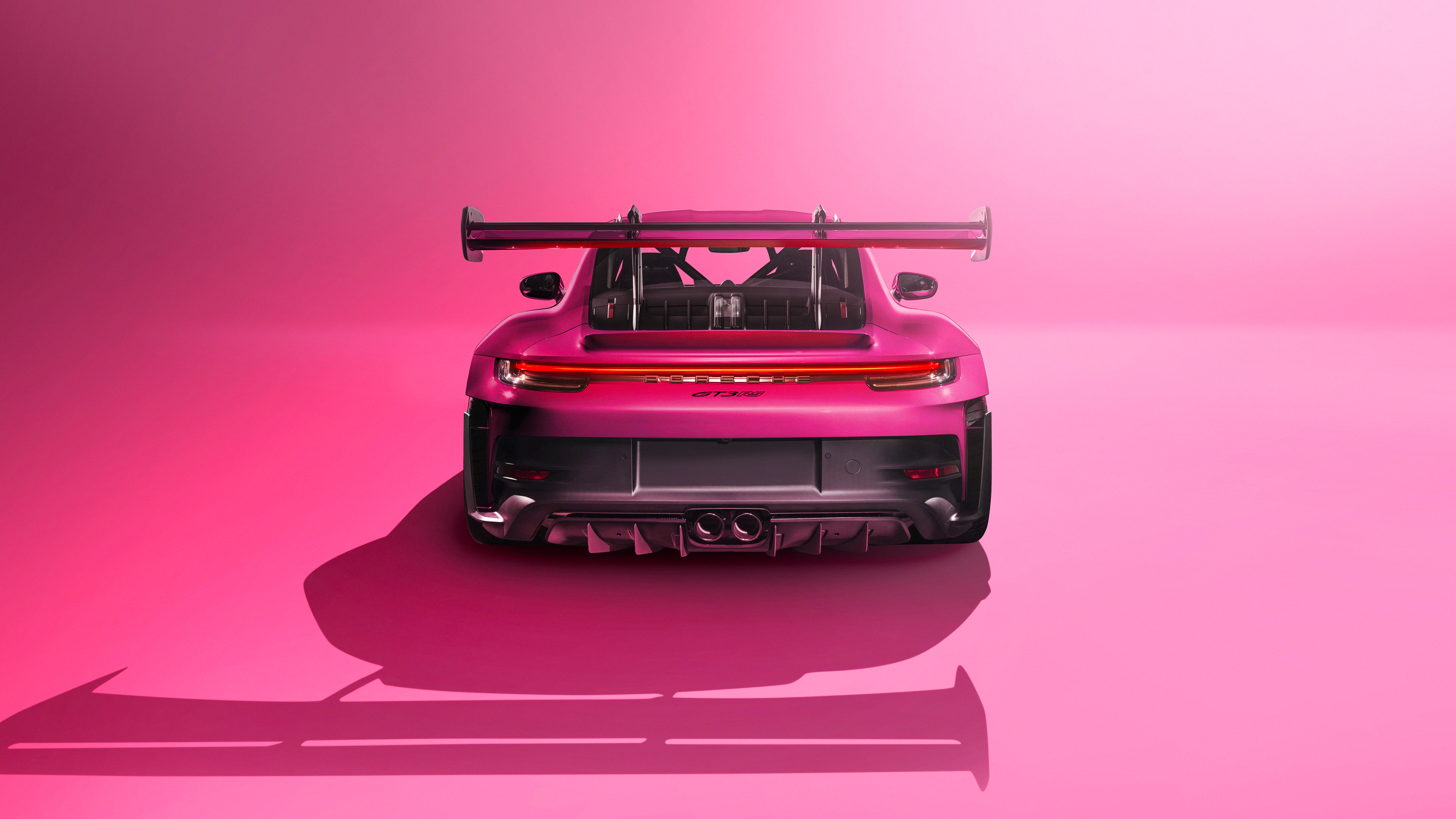 Pink Porsche 911 GT3 RS Rear Wallpaper – free HD wallpaper