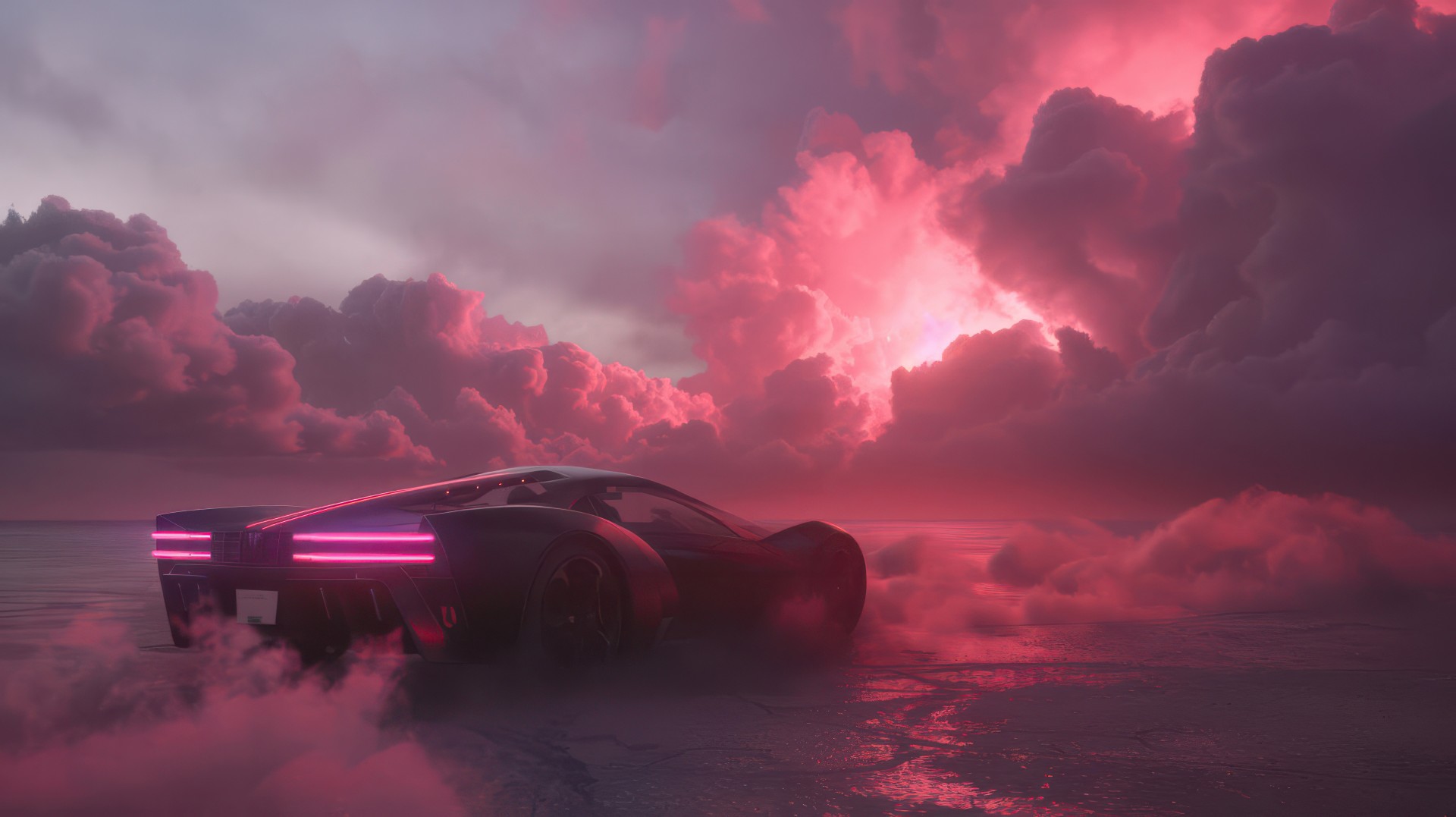 Pink Cloud Supercar Wallpaper – free HD wallpaper