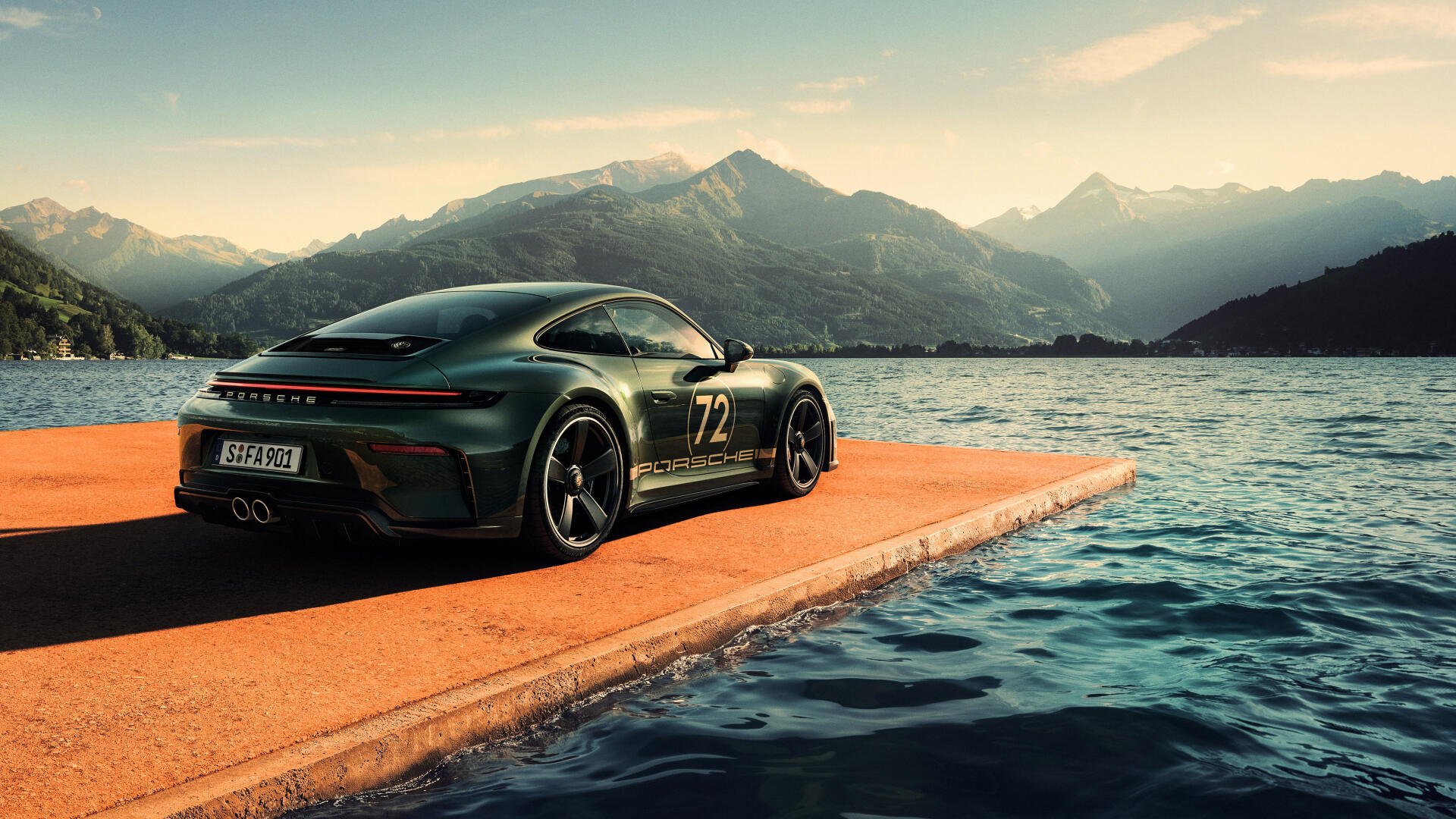 Porsche 911 Mountain Lake Wallpaper – free HD wallpaper