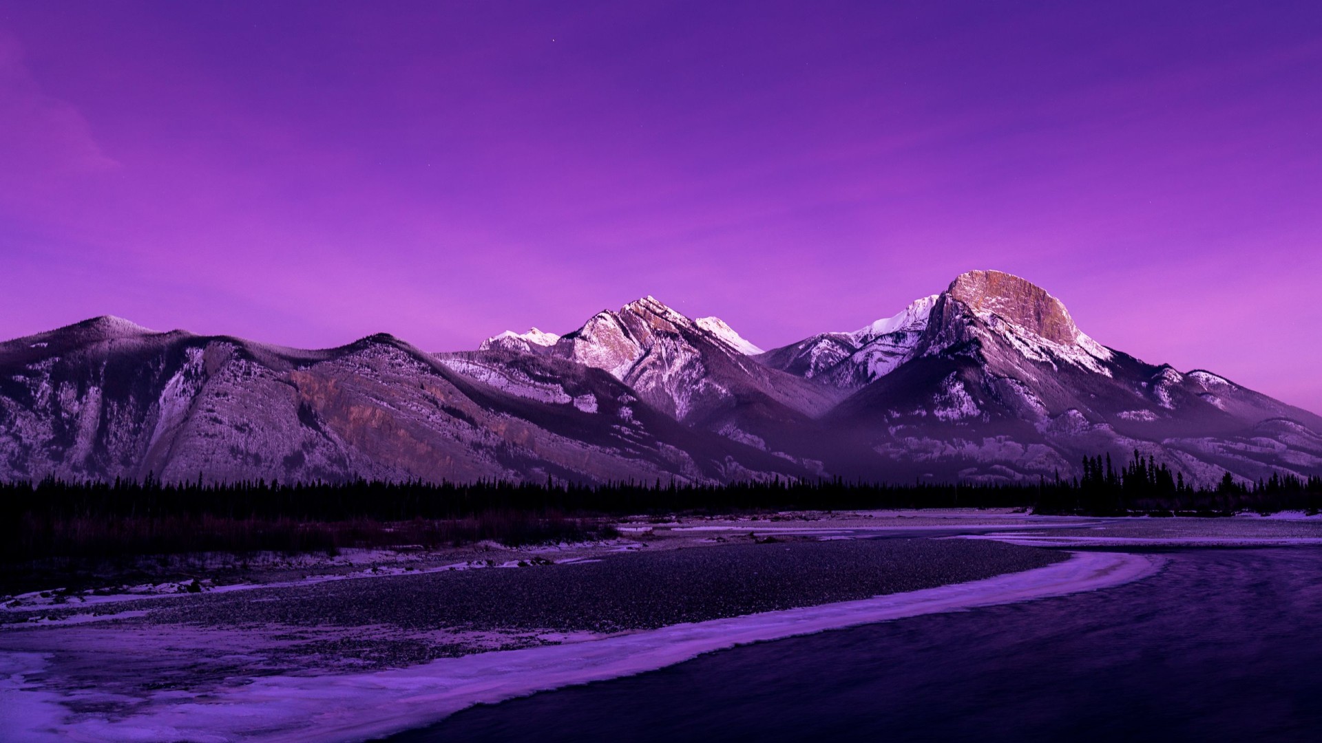 Purple Mountain Dusk Wallpaper – free HD wallpaper
