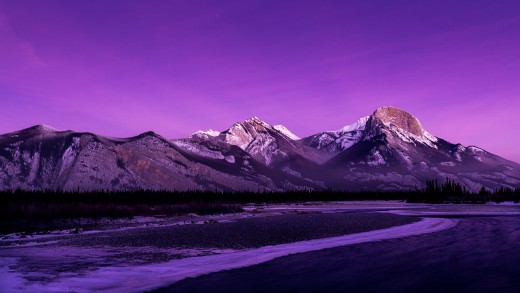 Purple Mountain Dusk Wallpaper