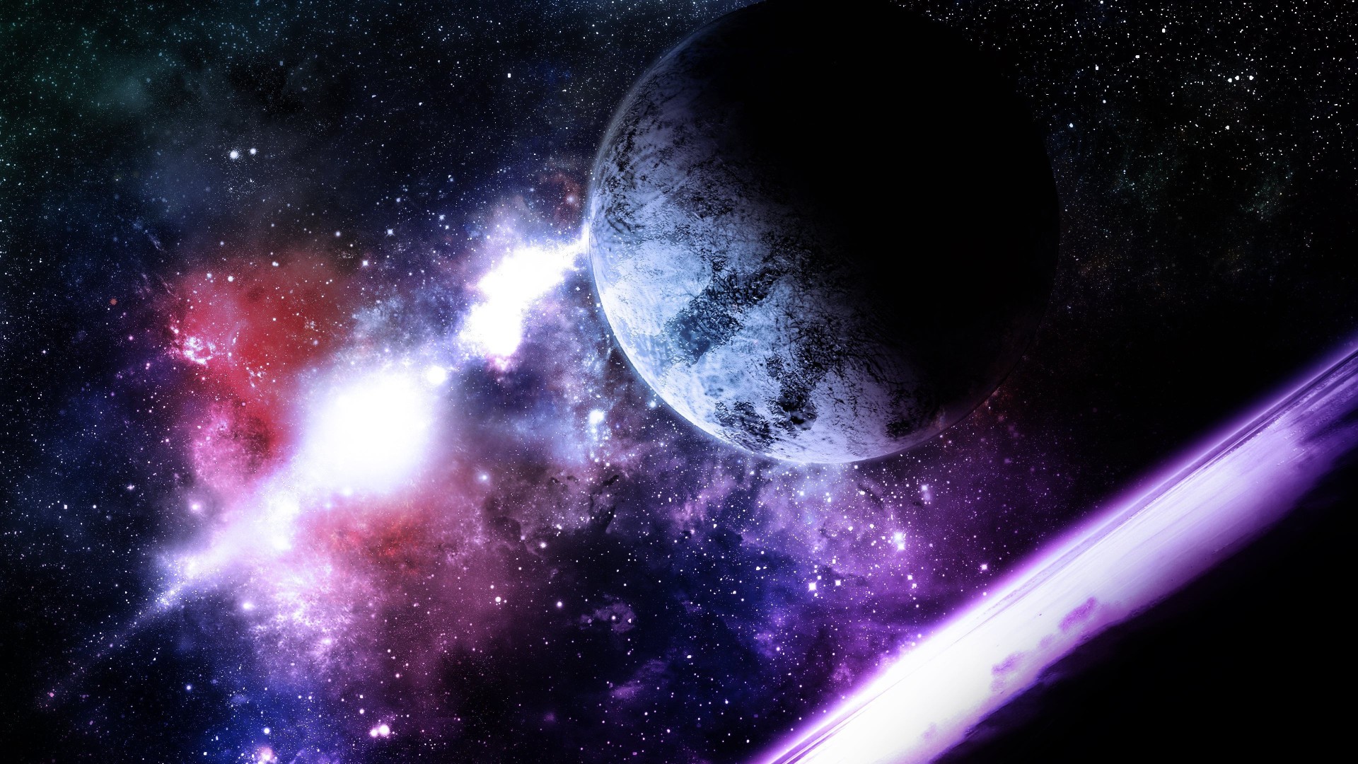 Purple Nebula Planet Wallpaper – free HD wallpaper