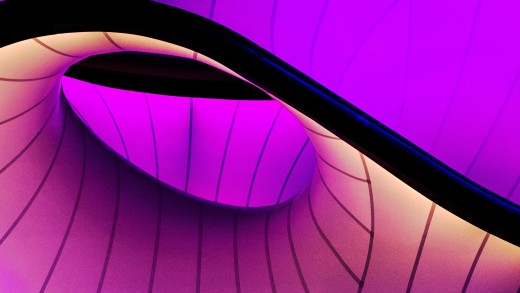 Purple Neon Architecture Wallpaper