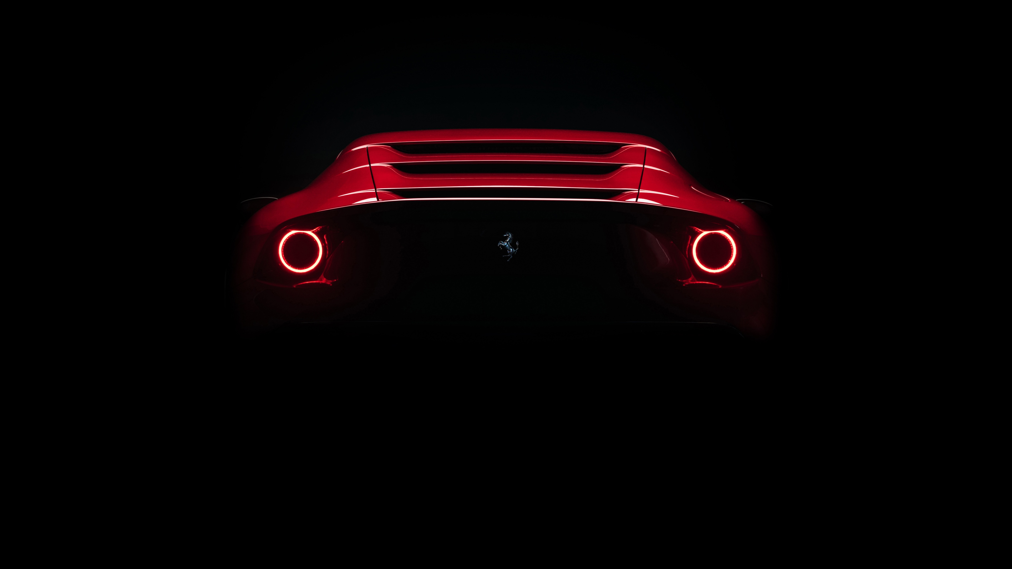 Red Ferrari Rear View 4K Supercar Wallpaper – free HD wallpaper
