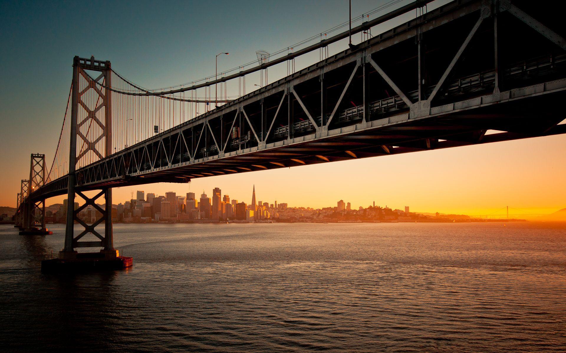 San Francisco Bay Bridge Sunset Wallpaper – free HD wallpaper