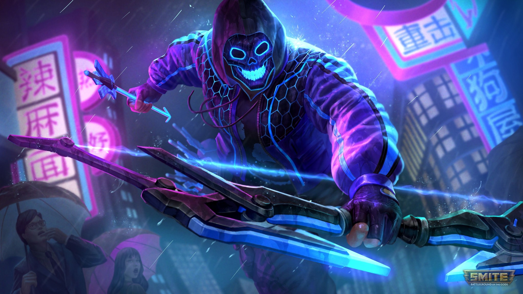 SMITE 2 Neon Reaper 4K Gaming Wallpaper