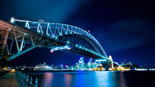 Sydney Harbour Bridge Night Wallpaper