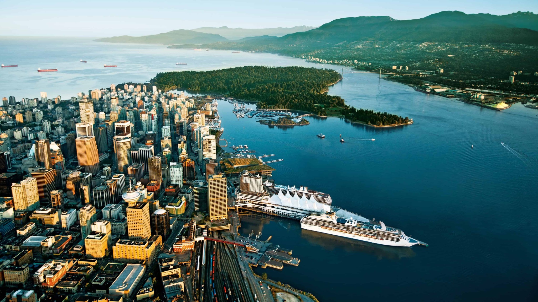 Vancouver Skyline Harbor 4K Wallpaper