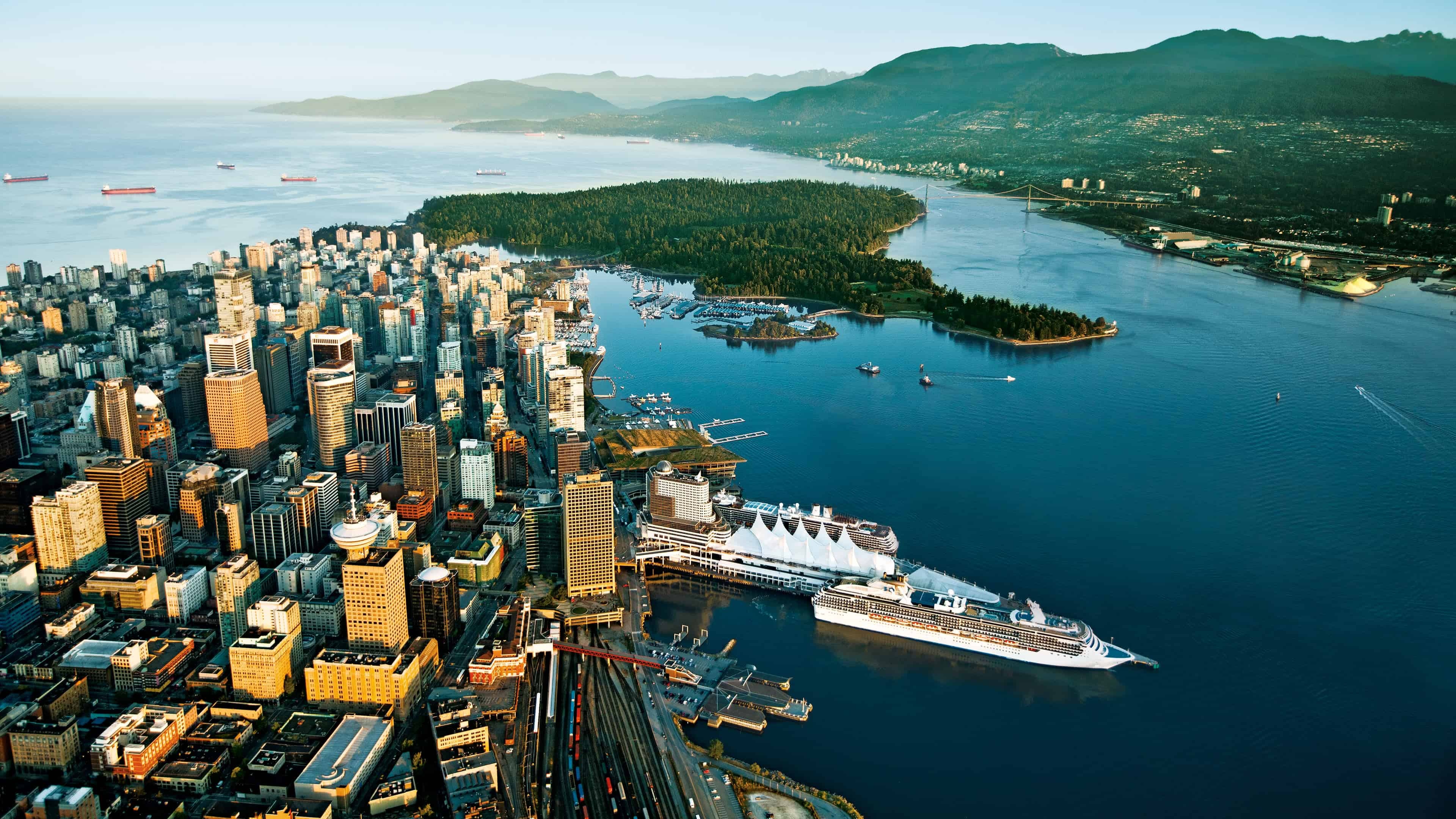 Vancouver Skyline Harbor 4K Wallpaper – free HD wallpaper