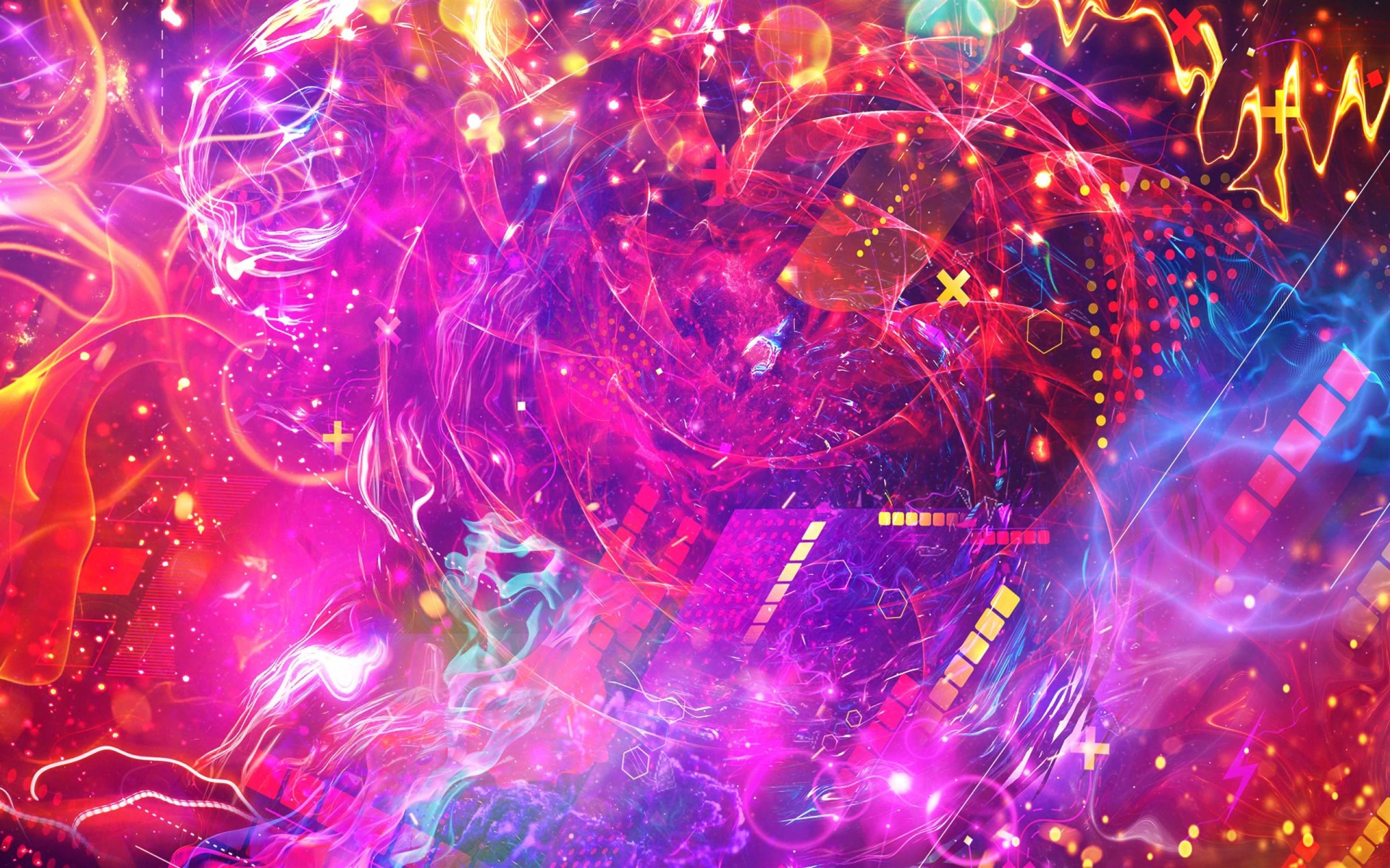 Vibrant Neon Abstract Wallpaper – free HD wallpaper