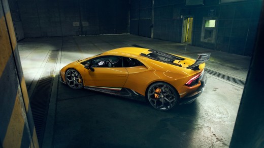 Yellow Lamborghini Huracan Garage 4K Wallpaper