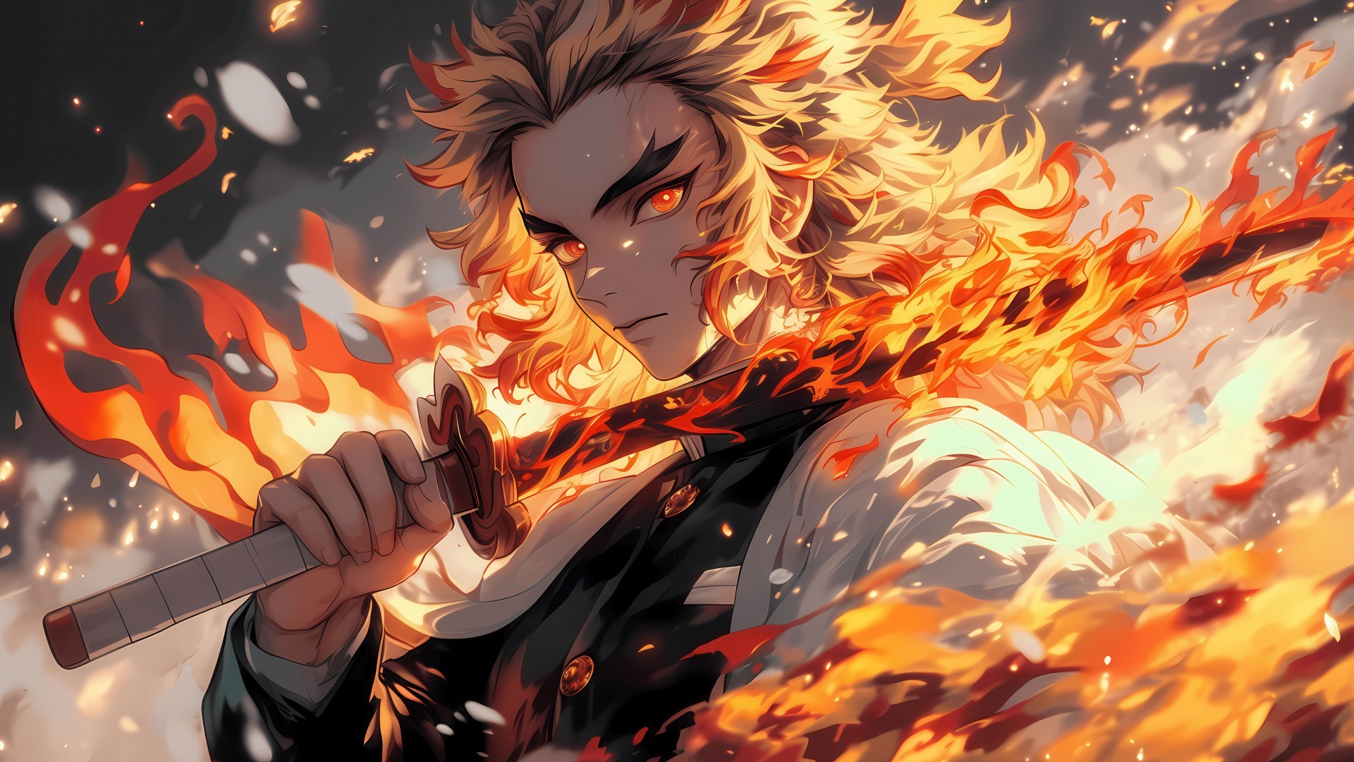Kyojuro Rengoku Flame Hashira Wallpaper – free HD wallpaper