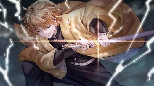Zenitsu Lightning Anime Wallpaper